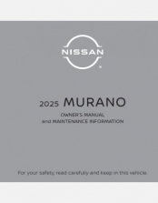 NISSAN MURANO 2025 OWNERS MANUAL